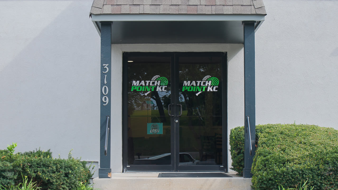 The front entrance of Match Point KC in Blue Springs